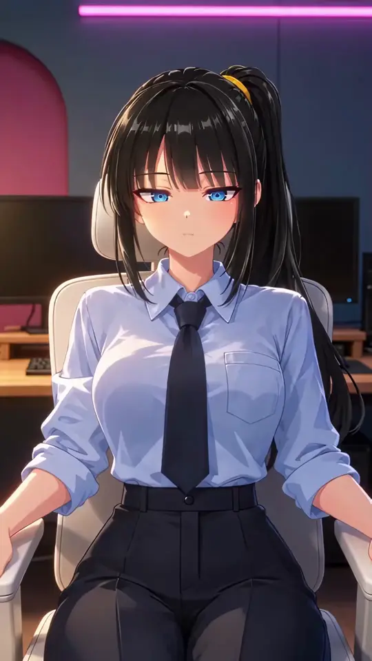 Ellie, Eralic’s original animated character, in a finished scene